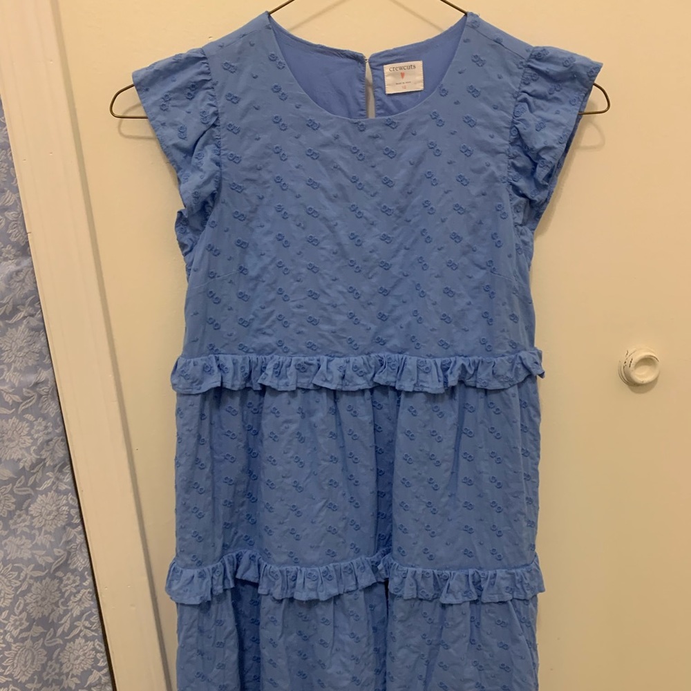Crewcuts Cornflower Blue Ruffle Dress